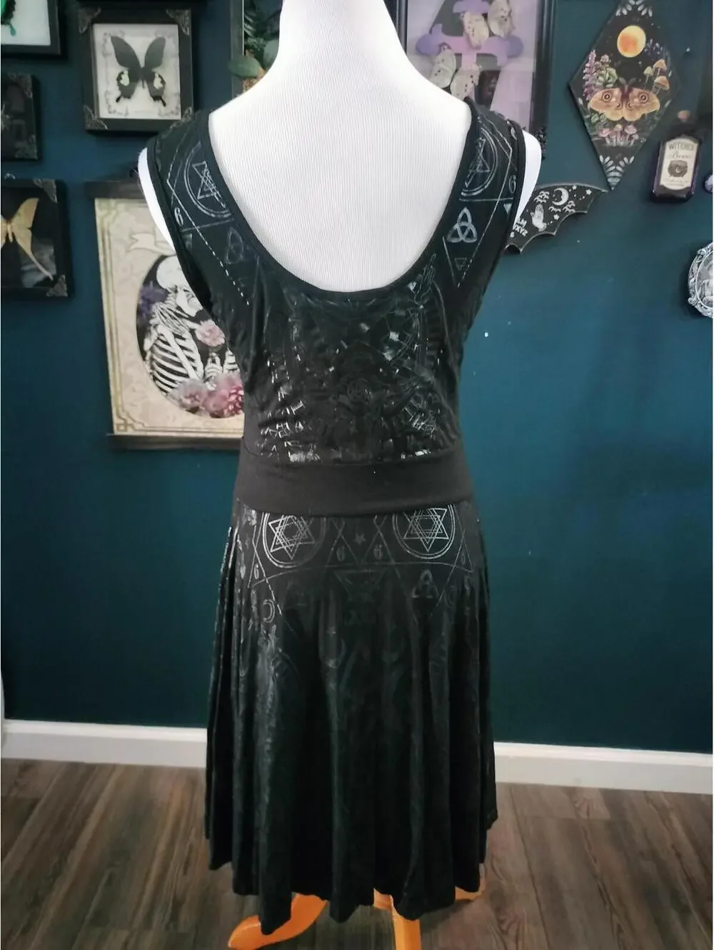 KILLSTAR black  gothic skater dress - Picture 2 of 3